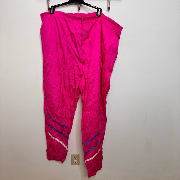 Vintage Pants - Bright Hot Pink Retro Vintage 80s Track Pants